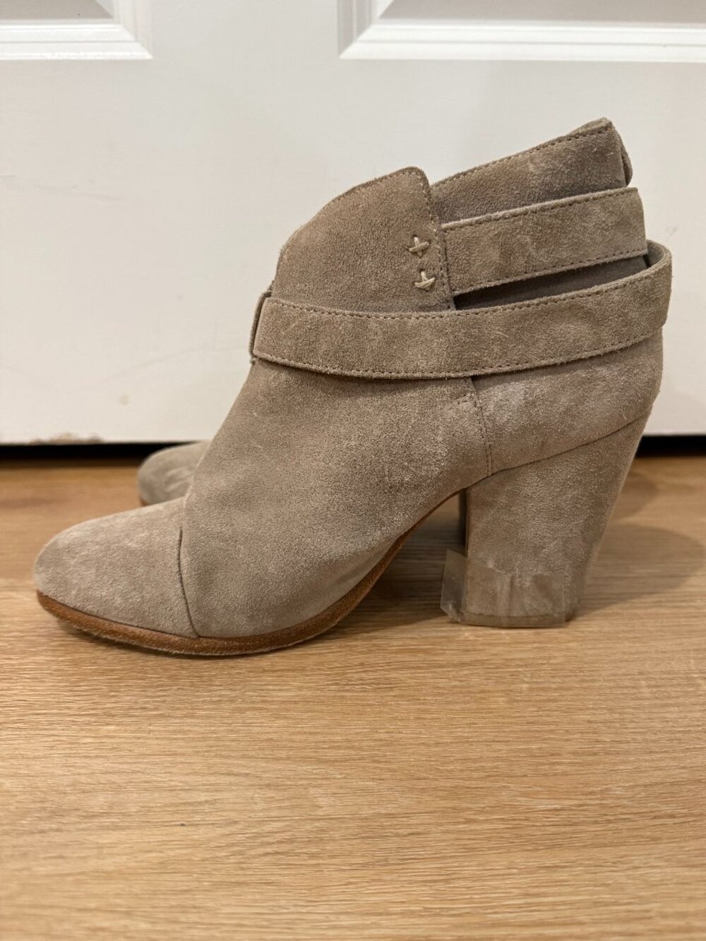 Rag & Bone Suede Leather Ankle Boots – Beige, Size 37
